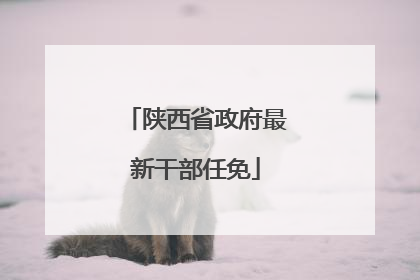 陕西省政府最新干部任免