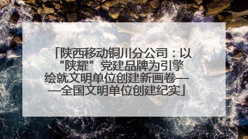 陕西移动铜川分公司：以“陕耀”党建品牌为引擎 绘就文明单位创建新画卷——全国文明单位创建纪实