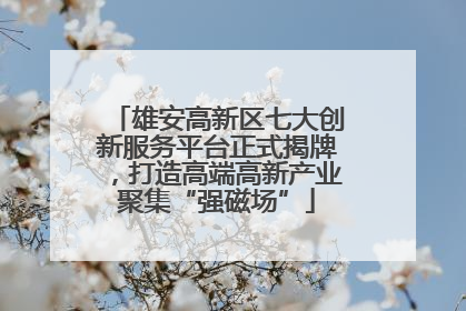 雄安高新区七大创新服务平台正式揭牌，打造高端高新产业聚集“强磁场”