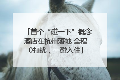 首个“碰一下”概念酒店在杭州落地 全程0打扰，一碰入住
