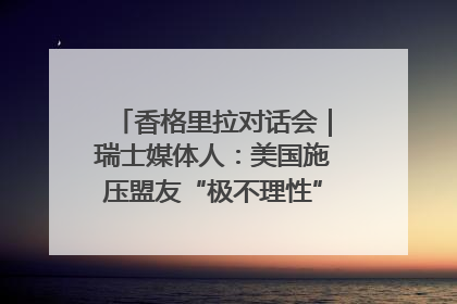 香格里拉对话会｜瑞士媒体人：美国施压盟友“极不理性” 欧洲国家无意与中国“脱钩断链”