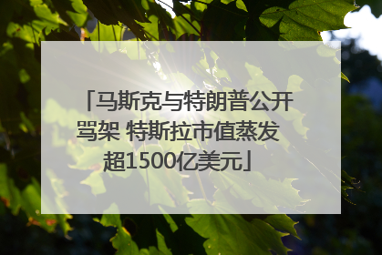马斯克与特朗普公开骂架 特斯拉市值蒸发超1500亿美元