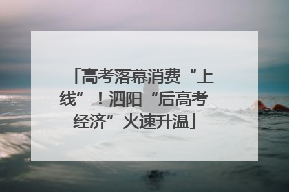 高考落幕消费“上线”！泗阳“后高考经济”火速升温