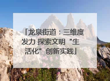龙泉街道：三维度发力 探索文明“生活化”创新实践