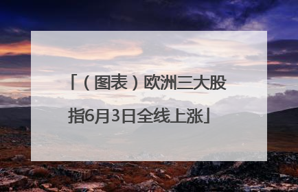 （图表）欧洲三大股指6月3日全线上涨