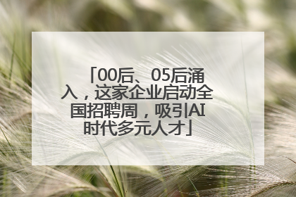 00后、05后涌入，这家企业启动全国招聘周，吸引AI时代多元人才