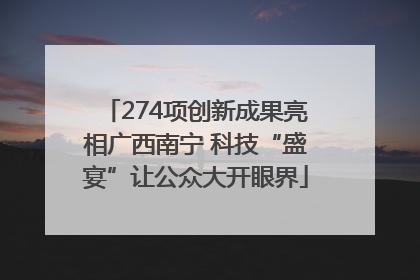 274项创新成果亮相广西南宁 科技“盛宴”让公众大开眼界