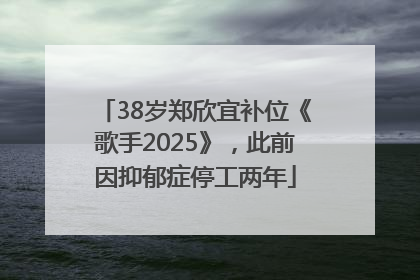 38岁郑欣宜补位《歌手2025》，此前因抑郁症停工两年