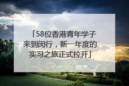 58位香港青年学子来到闵行，新一年度的实习之旅正式拉开