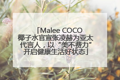 Malee COCO椰子水官宣张凌赫为亚太代言人，以“美不费力”开启健康生活好状态