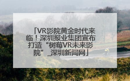 VR影院黄金时代来临！深圳报业集团宣布打造“树莓VR未来影院”_深圳新闻网